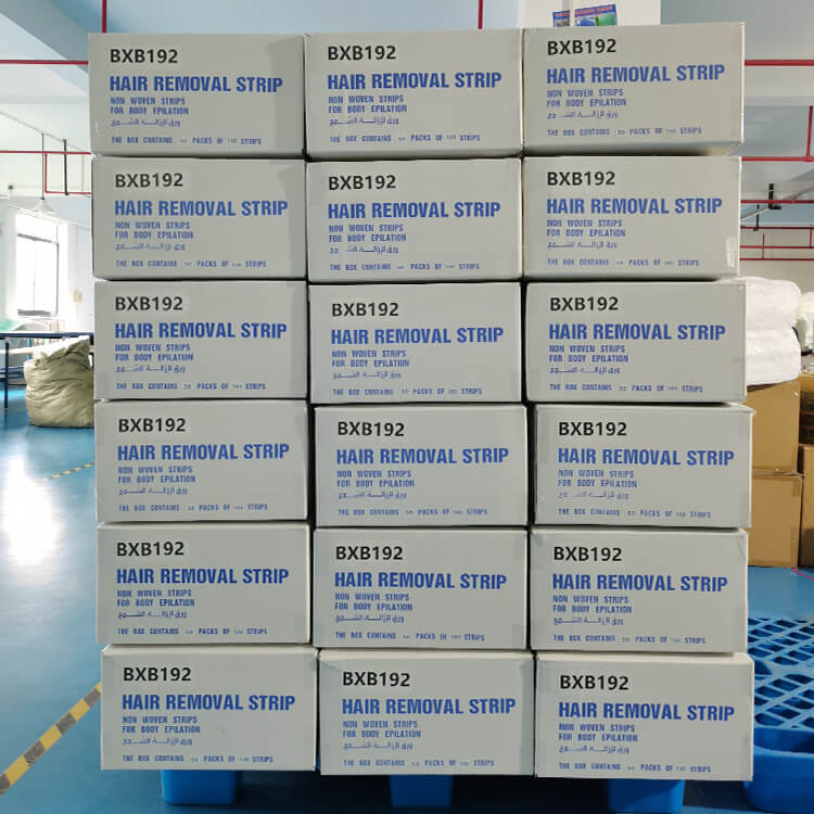 Non woven Epilating Strips Carton on the Pallet